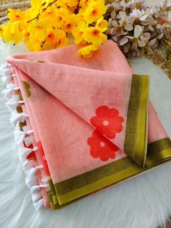 Pink_Textured_Floral_Saree_For_Women