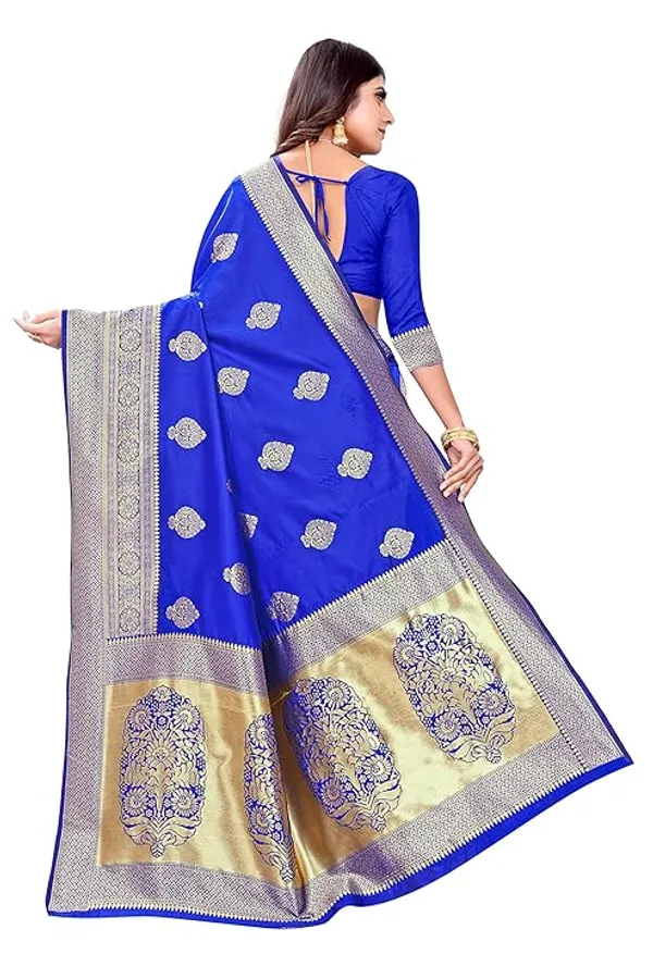 Blue_Banarasi_Silk_Saree_For_Women