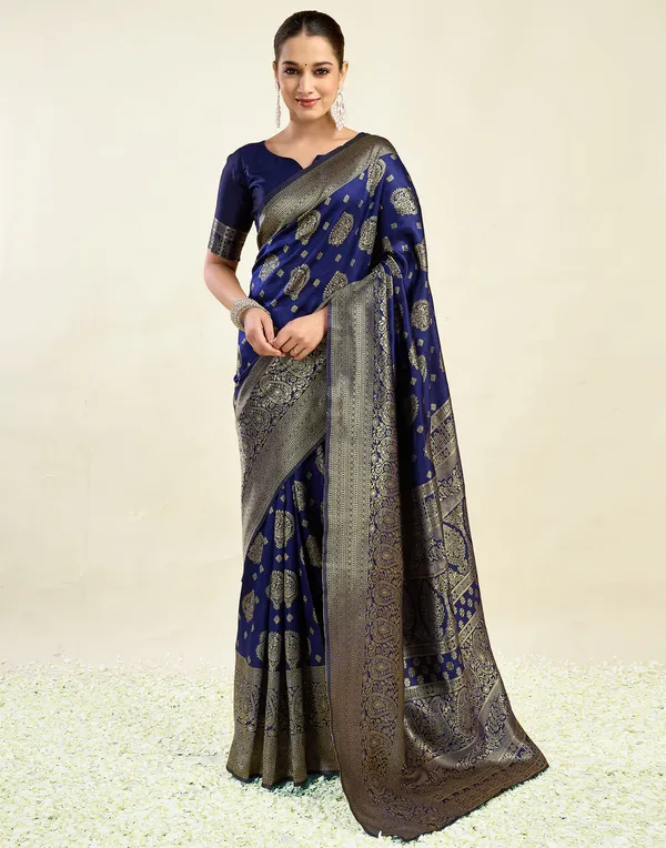 Blue_Woven_Traditional_Saree_For_Women