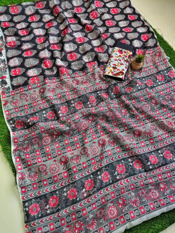 Black_Printed_Saree_For_Women