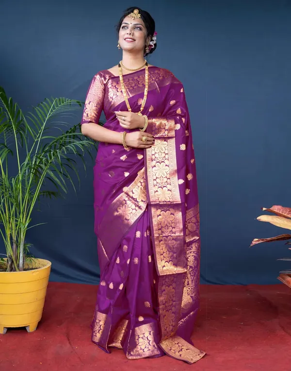 Purple_Banarasi_Silk_Saree_For_Women