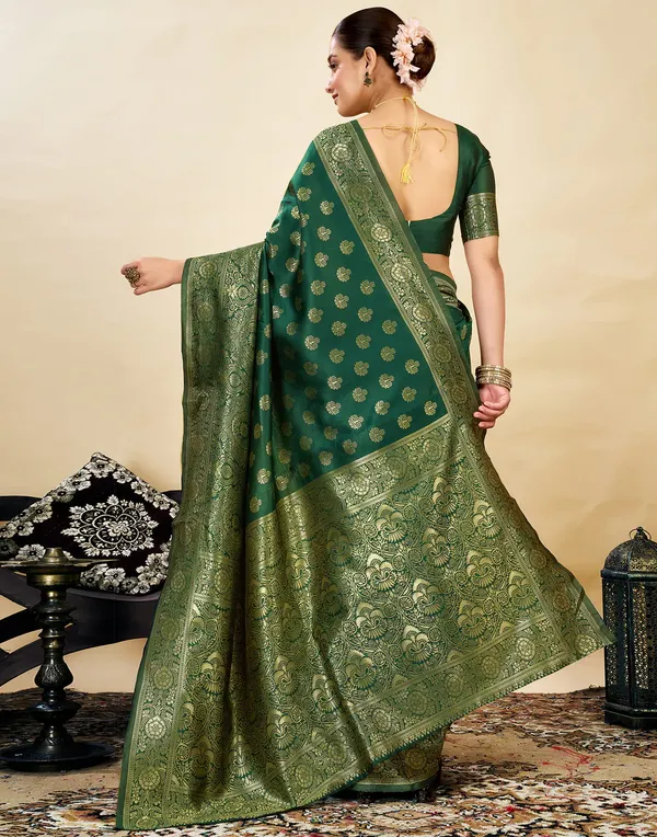 Green_Brocade_Saree_For_Women