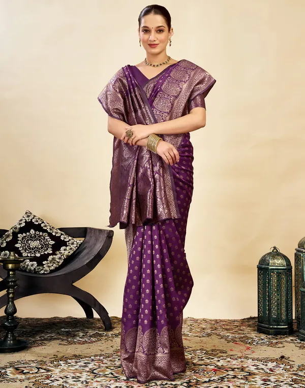 Purple_Banarasi_Silk_Saree_For_Women