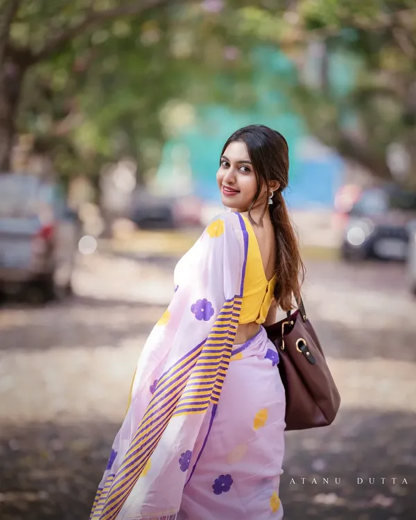 Lavender_Floral_Saree_For_Women
