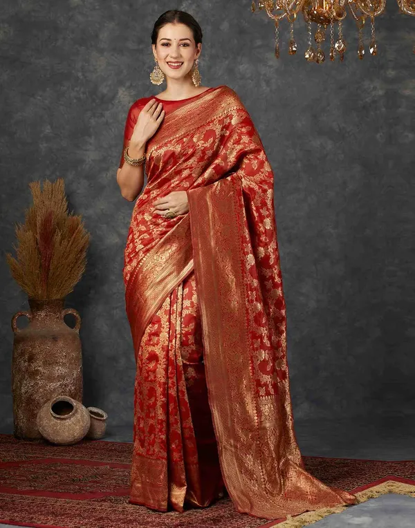 Red_Woven_Brocade_Saree_For_Women