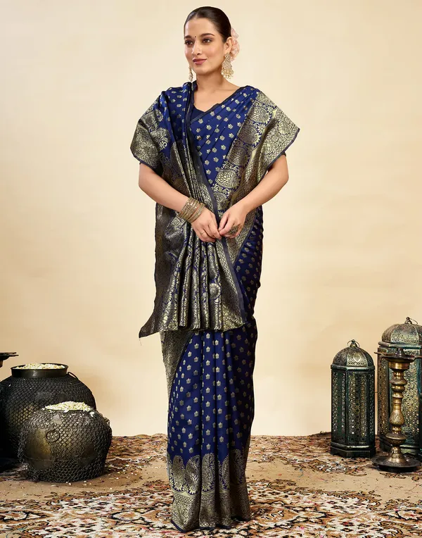 Navy_Blue_Woven_Saree_For_Women