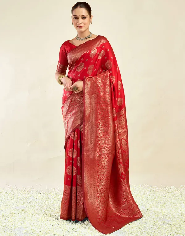 Red_Woven_Saree_For_Women