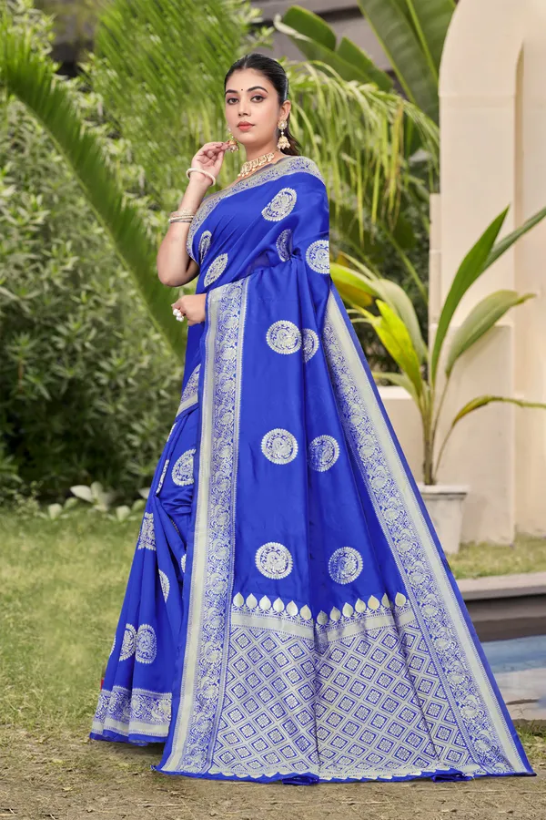 Blue_Woven_Saree_For_Women