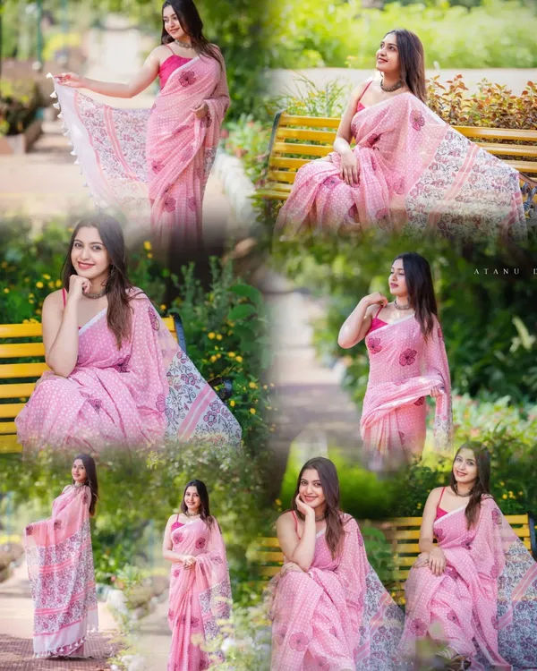 Pink_Printed_Saree_For_Women
