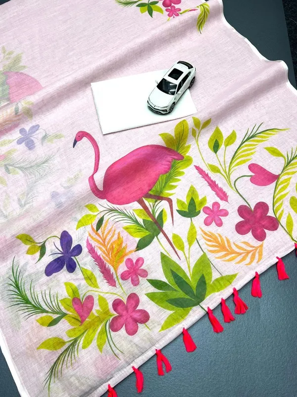 Pink_Floral_Print_Saree_For_Women