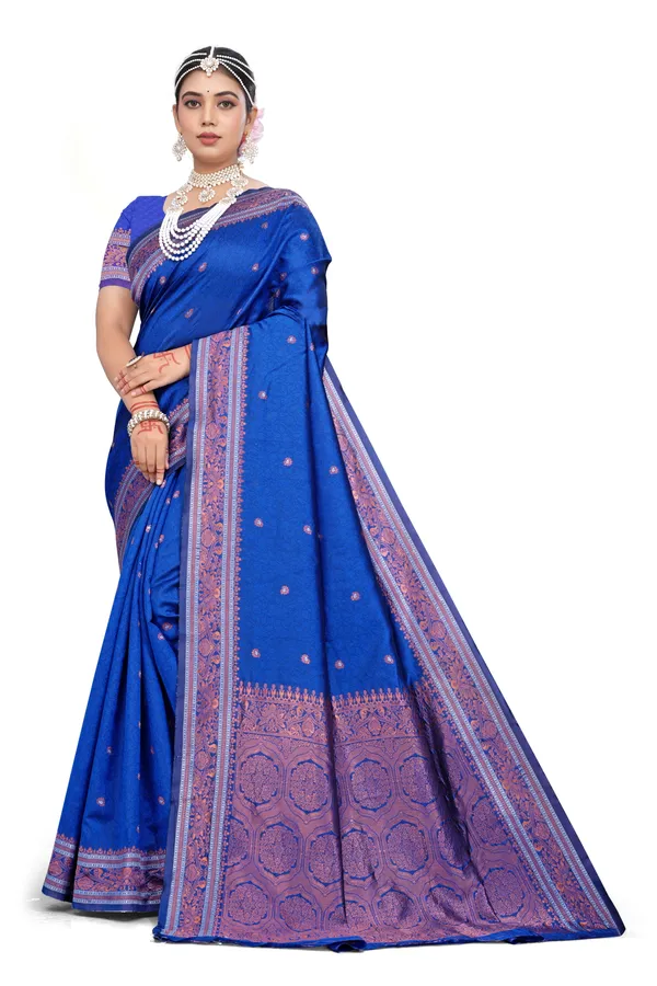 Blue_Traditional_Woven_Saree_For_Women