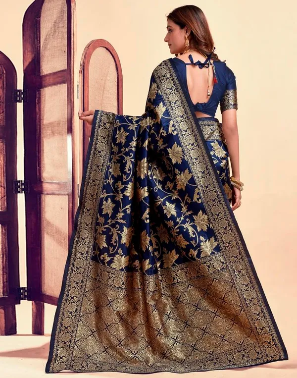 Blue_Banarasi_Silk_Saree_For_Women