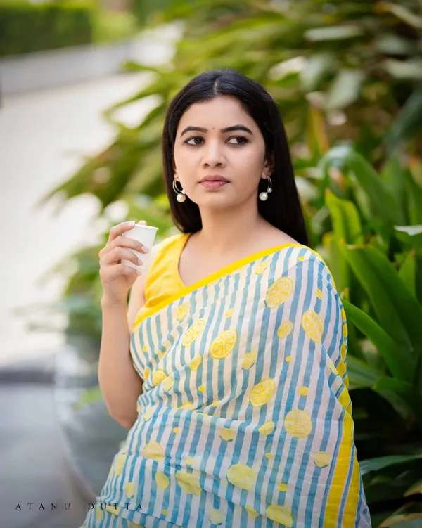 Blue_Cotton_Striped_Printed_Saree_For_Women