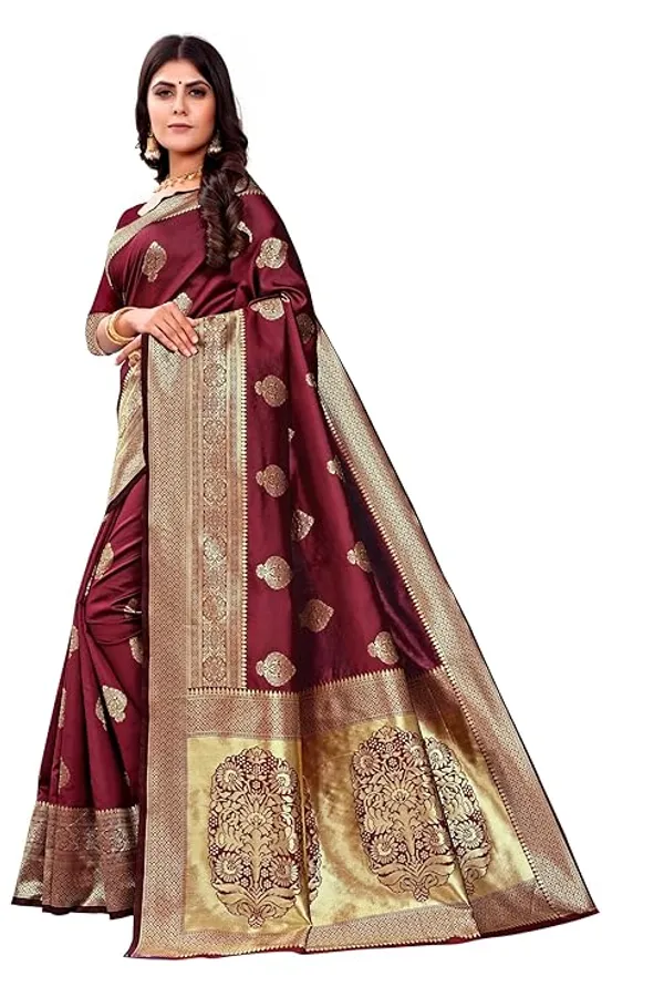 Maroon_Traditional_Saree_For_Women