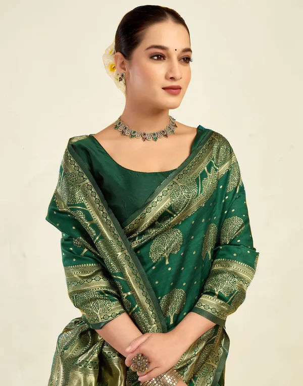Green_Woven_Brocade_Saree_For_Women