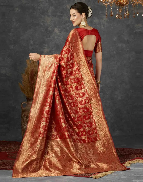 Red_Woven_Brocade_Saree_For_Women