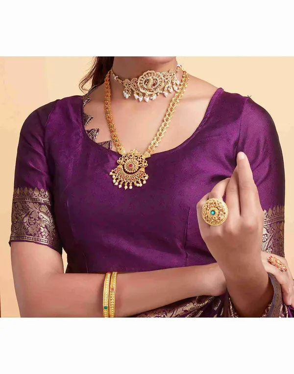 Purple_Woven_Saree_For_Women