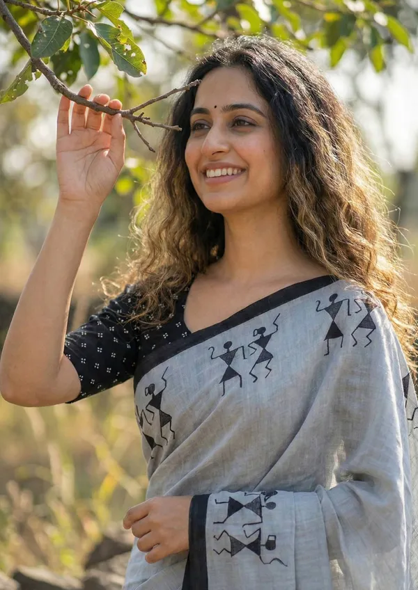 Grey_Tribal_Print_Saree_For_Women