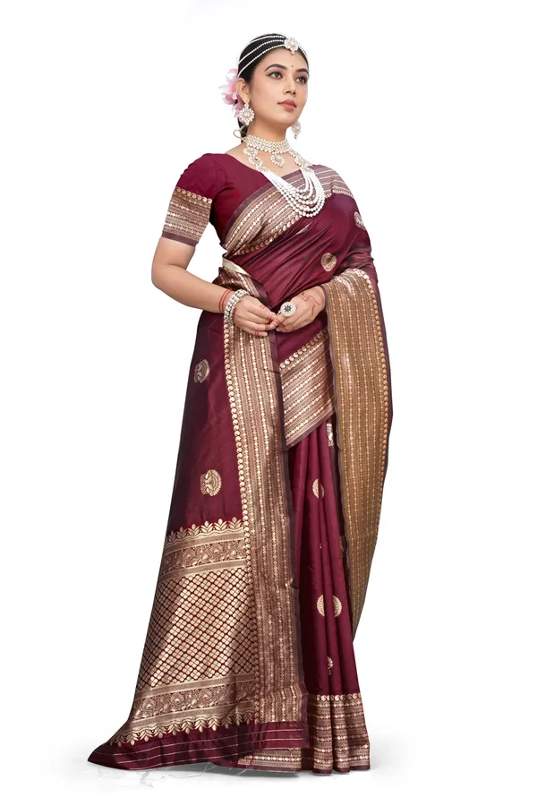 Maroon_Traditional_Saree_For_Women