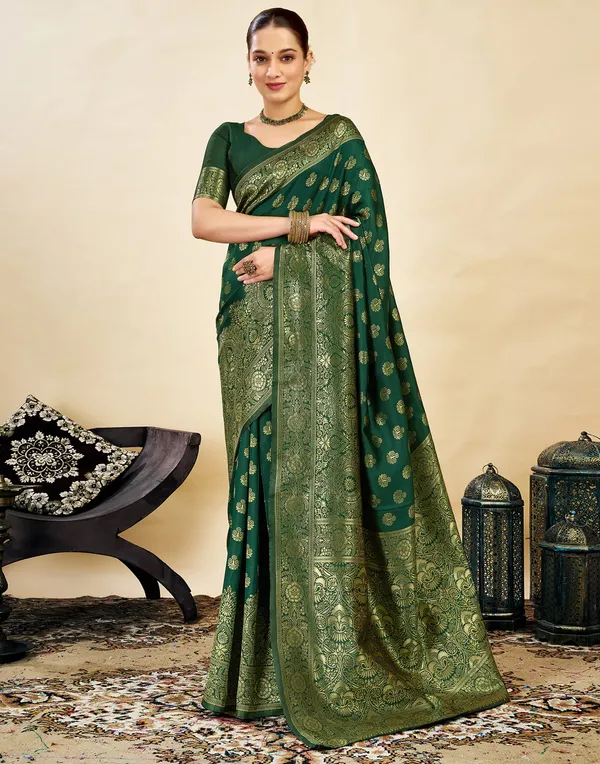 Green_Brocade_Saree_For_Women