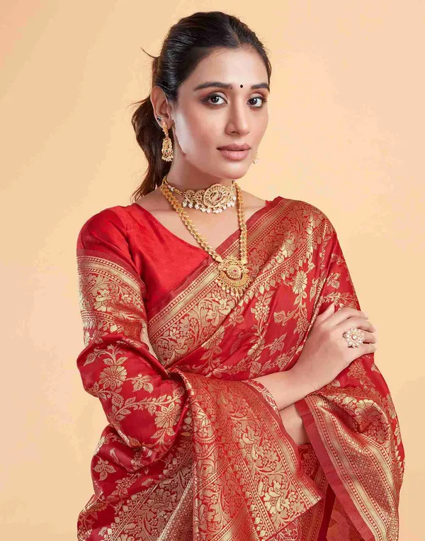 Red_Woven_Brocade_Saree_For_Women