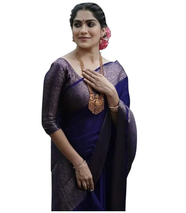 Blue_Patterned_Saree_For_Women