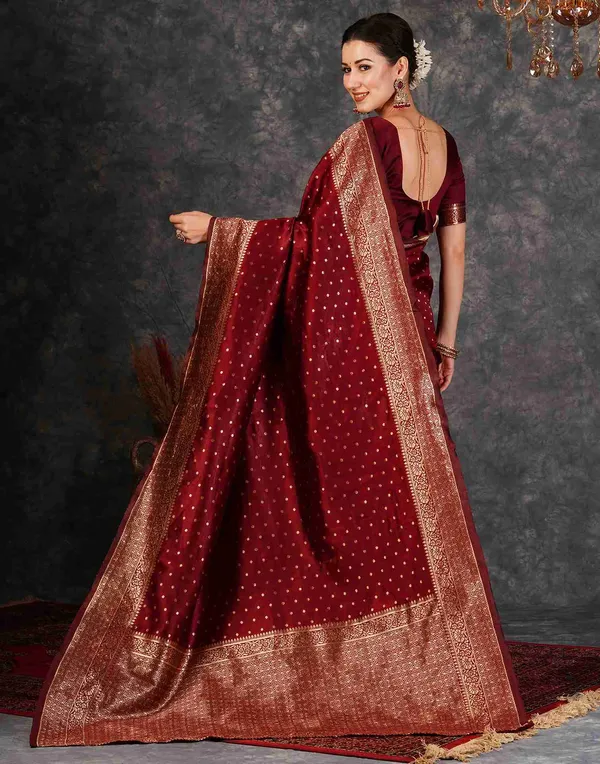 Maroon_Traditional_Saree_For_Women