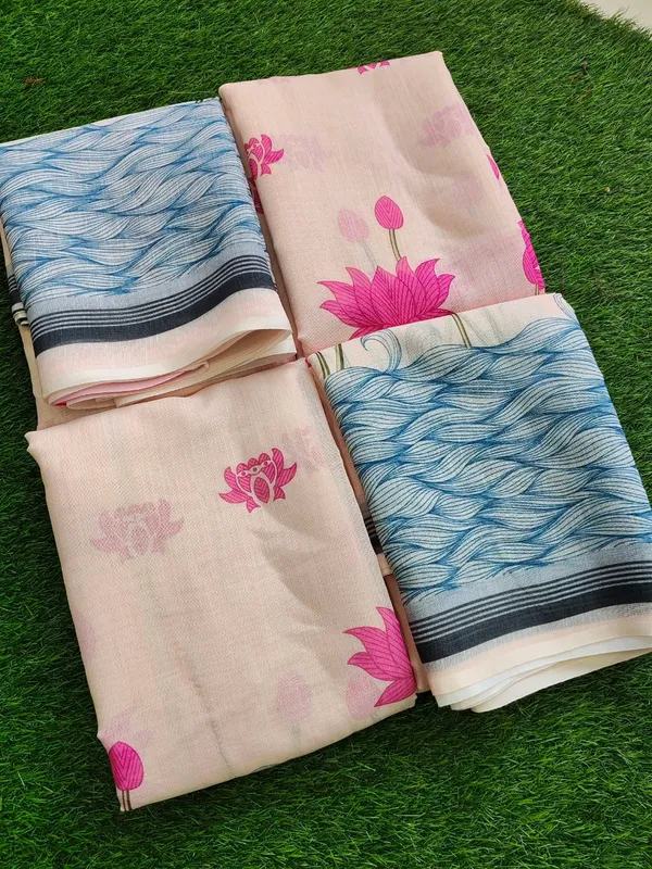 Pink_Floral_Print_Saree_For_Women