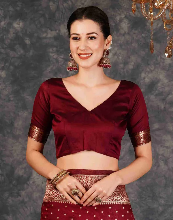 Maroon_Traditional_Saree_For_Women
