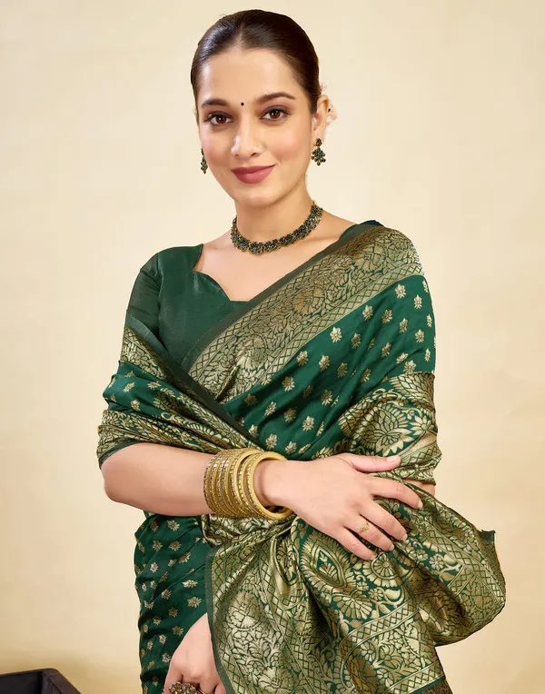 Green_Brocade_Saree_For_Women