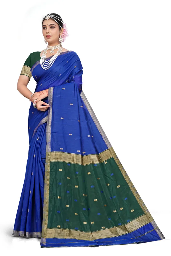 Blue_Green_Traditional_Saree_For_Women