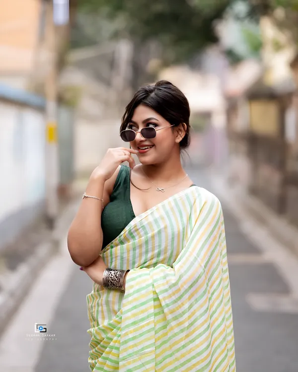 Green_Striped_Saree_For_Women