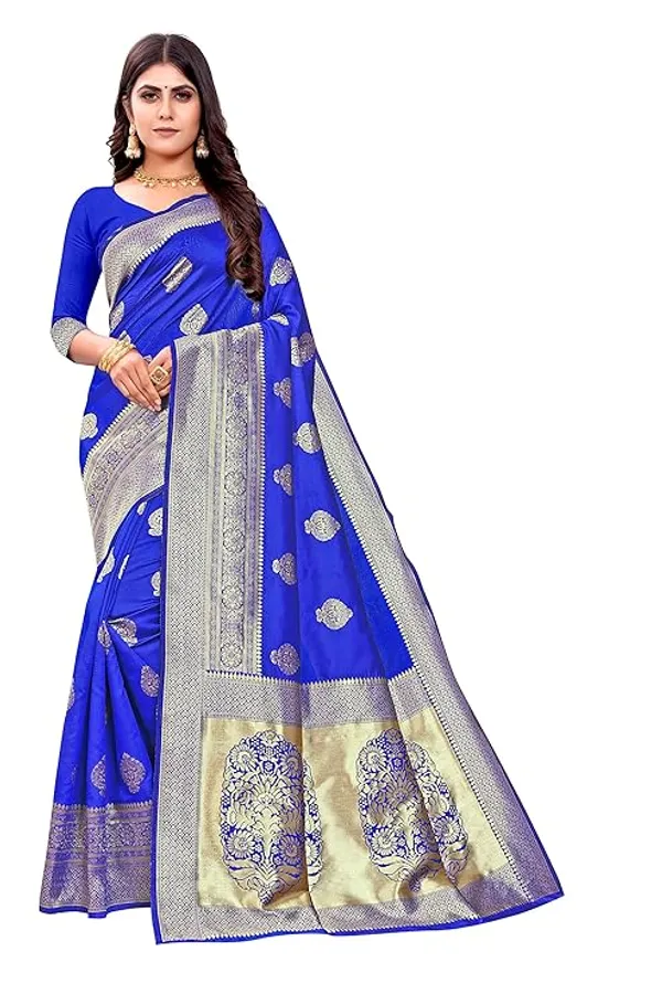 Blue_Banarasi_Silk_Saree_For_Women