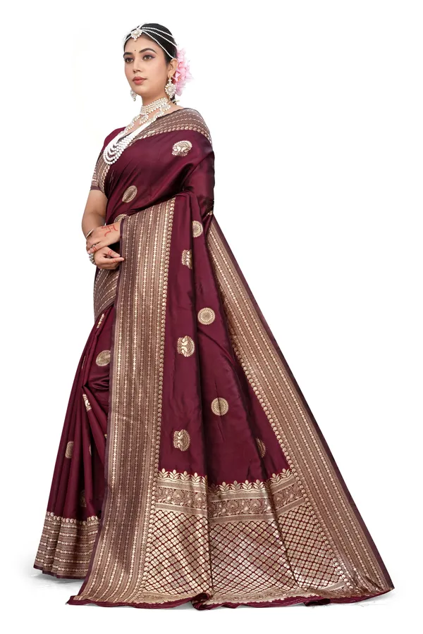 Maroon_Traditional_Saree_For_Women
