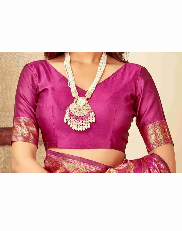 Magenta_Banarasi_Silk_Saree_For_Women