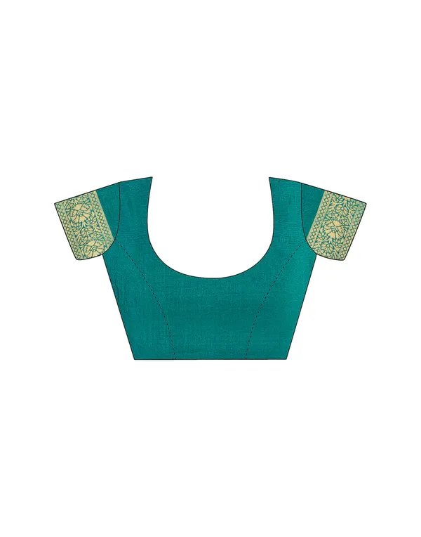 Teal_Woven_Traditional_Saree_For_Women