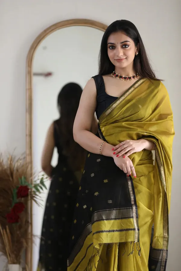 Olive_Green_Saree_For_Women