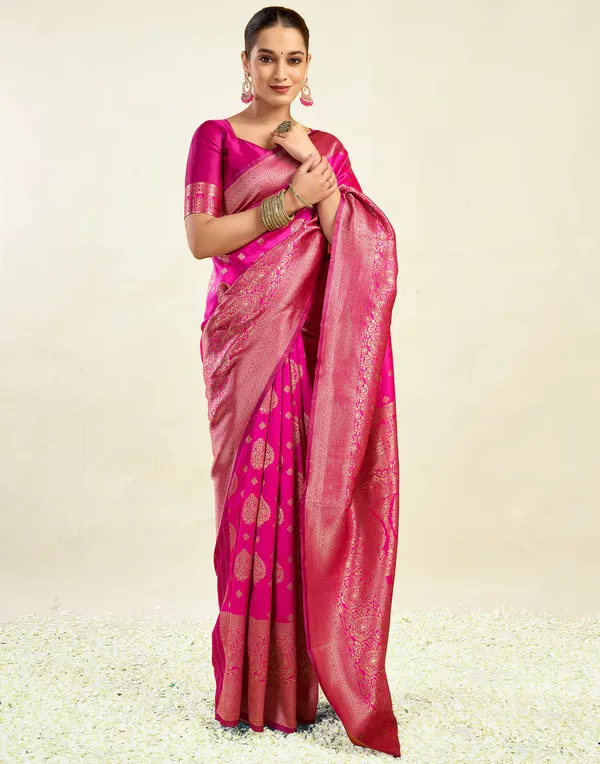 Pink_Woven_Brocade_Saree_For_Women