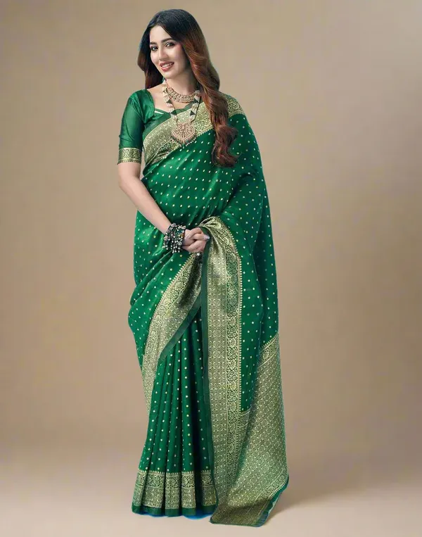 Green_Zari_Border_Saree_For_Women