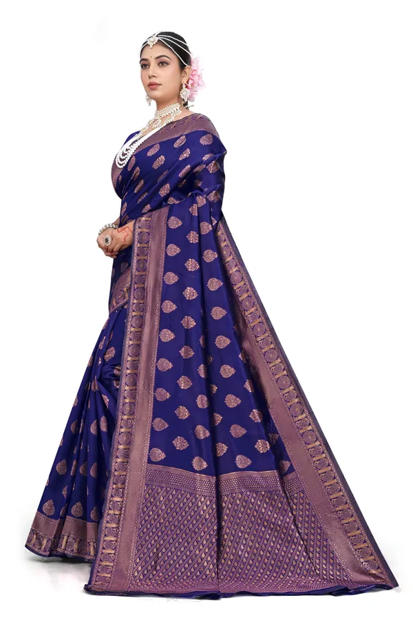 Blue_Woven_Saree_For_Women