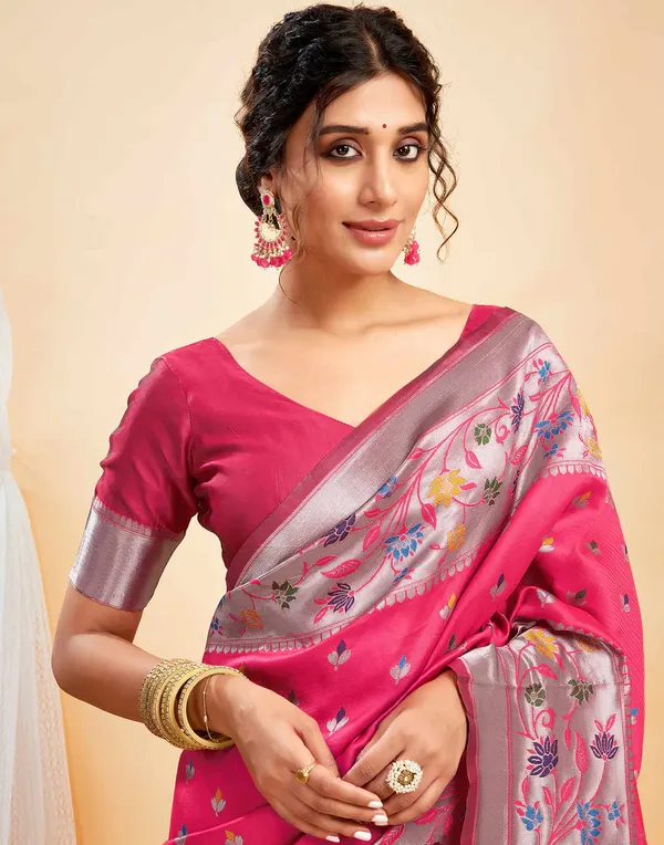 Pink_Banarasi_Silk_Saree_For_Women