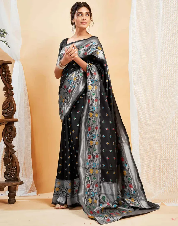 Black,_Silver_Banarasi_Silk_Saree_For_Women