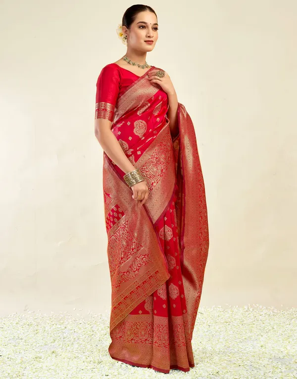 Red_Woven_Saree_For_Women