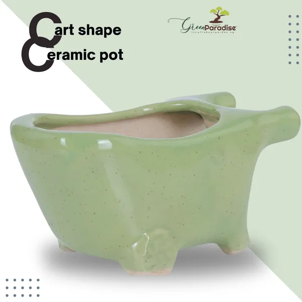 Green_Paradise_Cart_Shape_Beautiful_Ceramic_Pot_Black_Green_Default_Title