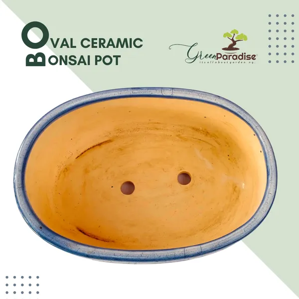 Green_Paradise_Ceramic_Pot_For_Bonsai_Trees_Size_27cm_Oval_Shape_Default_Title