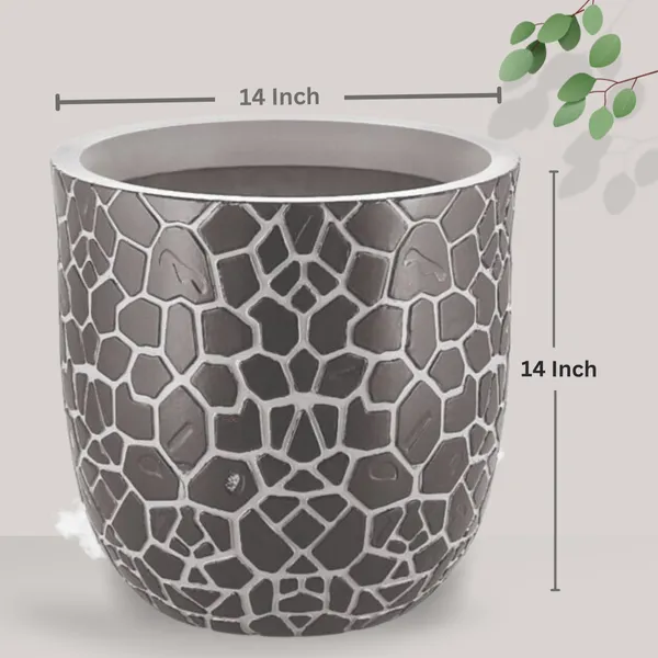 Green_Paradise_Mosaic_Round_Roto_Molded_High_Qaulity_Premium_Planter_Black