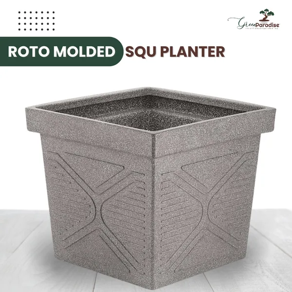 Green_Paradise_Squ16_Roto_Molded_High_Qaulity_Premium_Planter_Gray