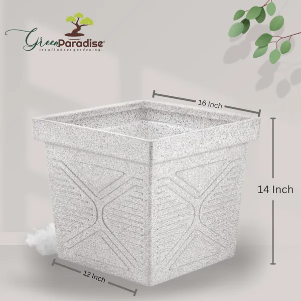 Green_Paradise_Squ16_Roto_Molded_High_Qaulity_Premium_Planter_Gray