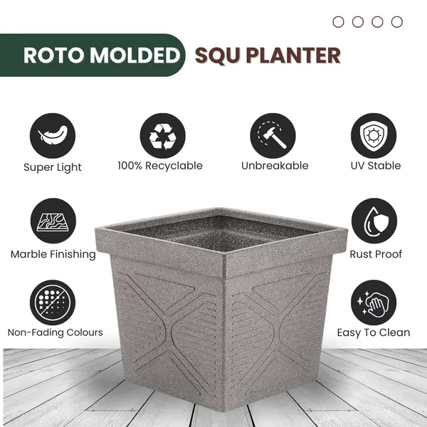 Green_Paradise_Squ16_Roto_Molded_High_Qaulity_Premium_Planter_Gray