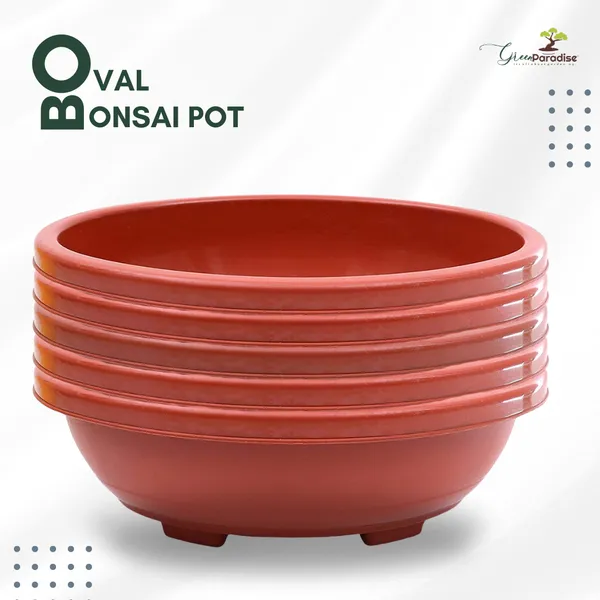 Green_Paradise_Oval_Bonsai_Pots_Premium_Plastic_Pot_Durable_Long_Lasting_Pot_Brown_Set_Of_5